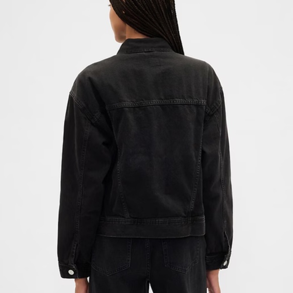 GAP Women’s Icon Denim Jacket – Size Medium – Black – EUC - Picture 7 of 9